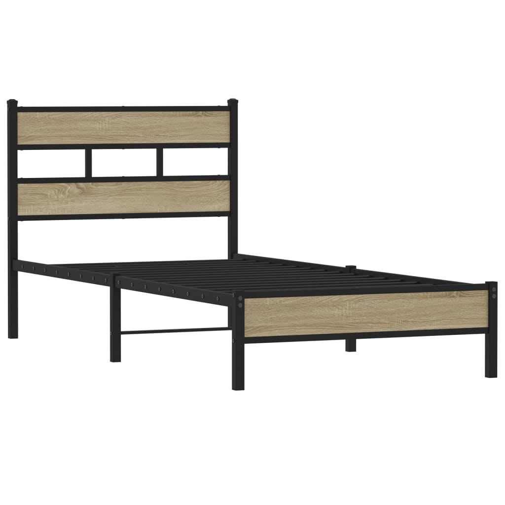Cadre de lit sans matelas chêne sonoma 75x190 cm - XIOS
