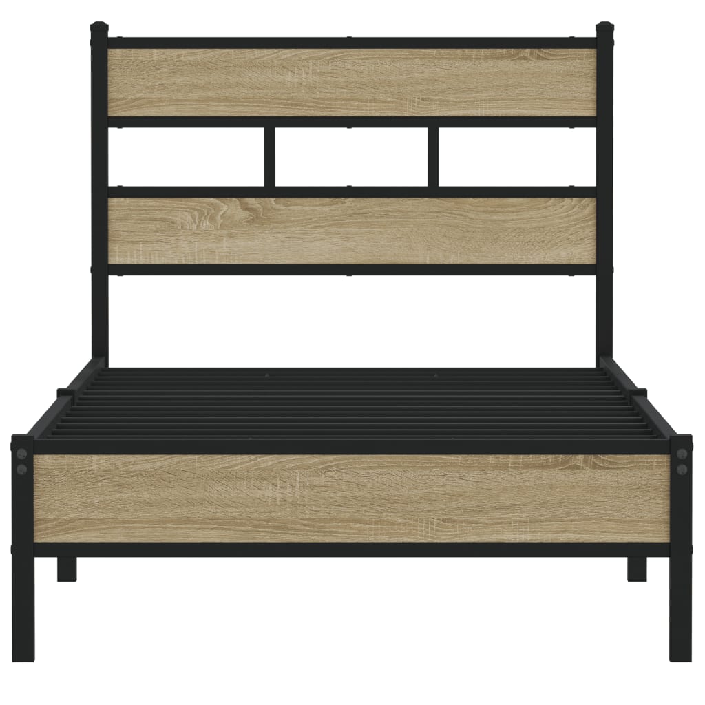 Cadre de lit sans matelas chêne sonoma 75x190 cm - XIOS