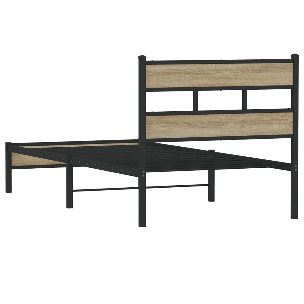 Cadre de lit sans matelas chêne sonoma 100x190 cm - XIOS