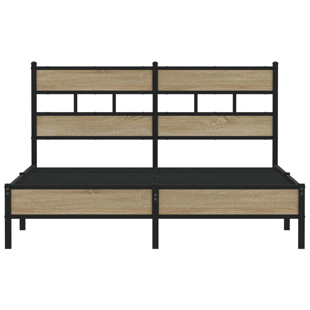 Cadre de lit sans matelas chêne sonoma 150x200 cm - XIOS