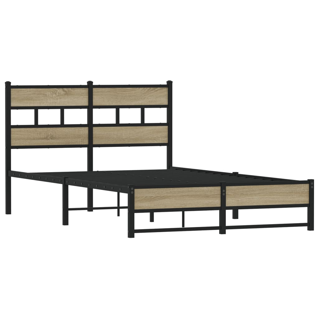 Cadre de lit en métal sans matelas chêne sonoma 120x200 cm - XIOS
