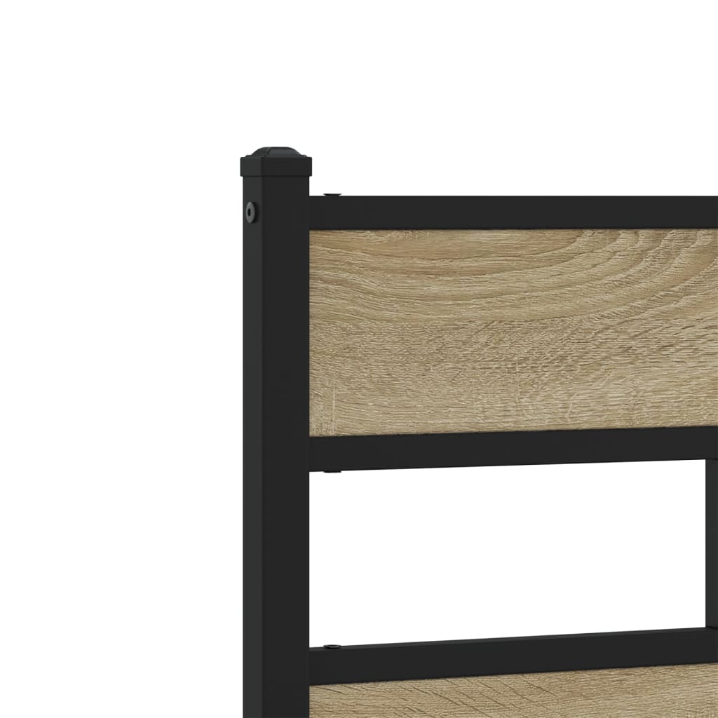 Cadre de lit en métal sans matelas chêne sonoma 160x200 cm - XIOS