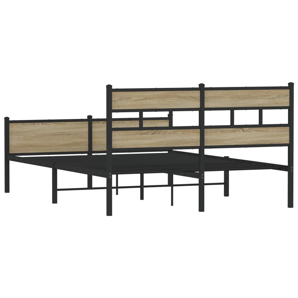 Cadre de lit sans matelas chêne sonoma 150x200 cm - XIOS