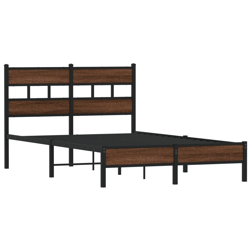 Cadre de lit sans matelas chêne marron 120x190 cm - XIOS