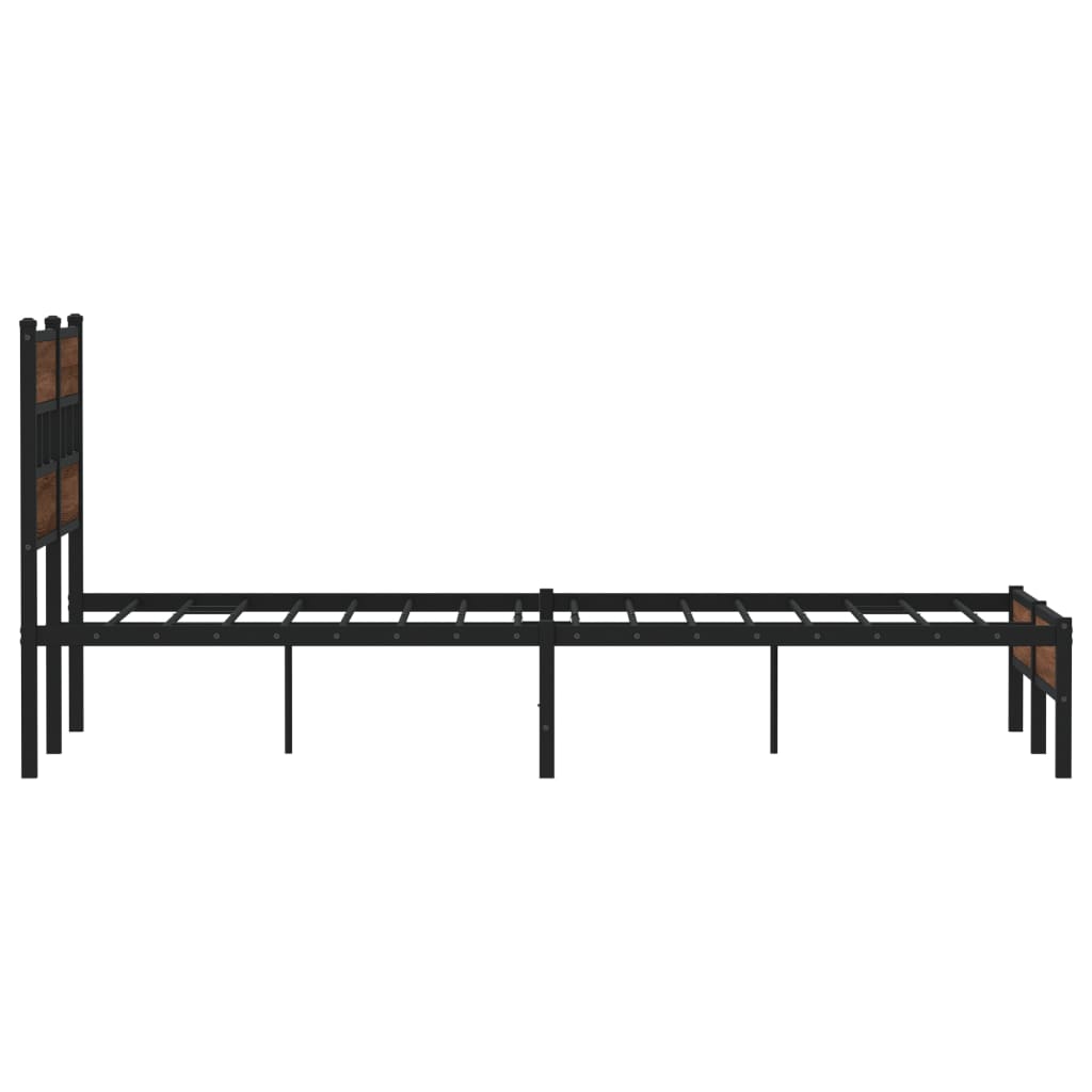 Cadre de lit sans matelas chêne marron 120x190 cm - XIOS