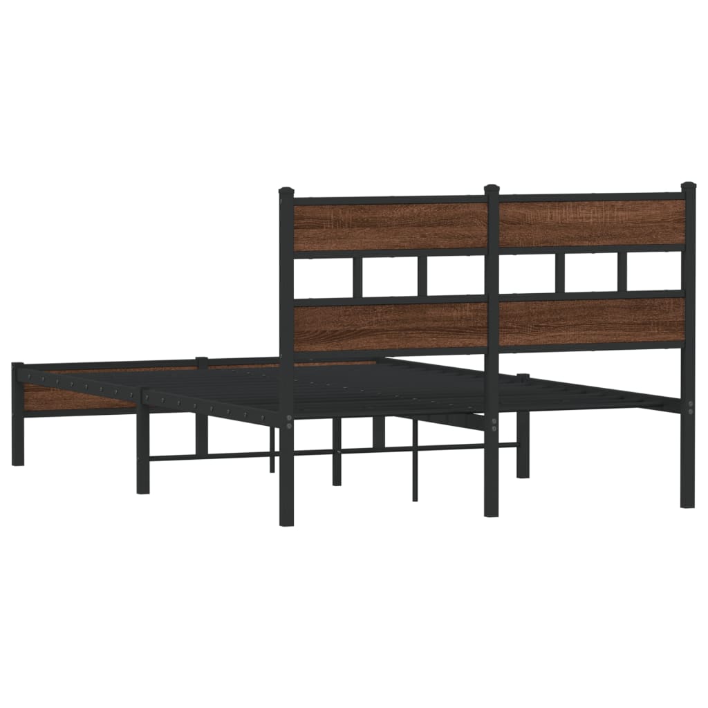 Cadre de lit sans matelas chêne marron 120x190 cm - XIOS