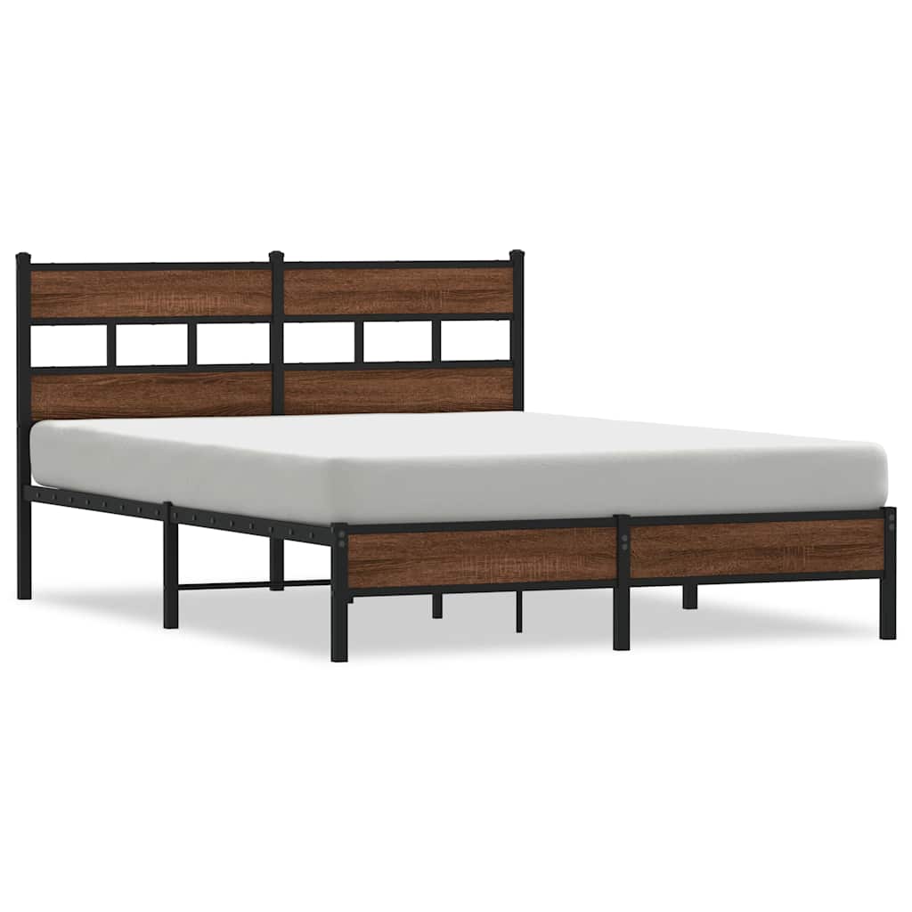 Cadre de lit sans matelas chêne marron 150x200 cm - XIOS