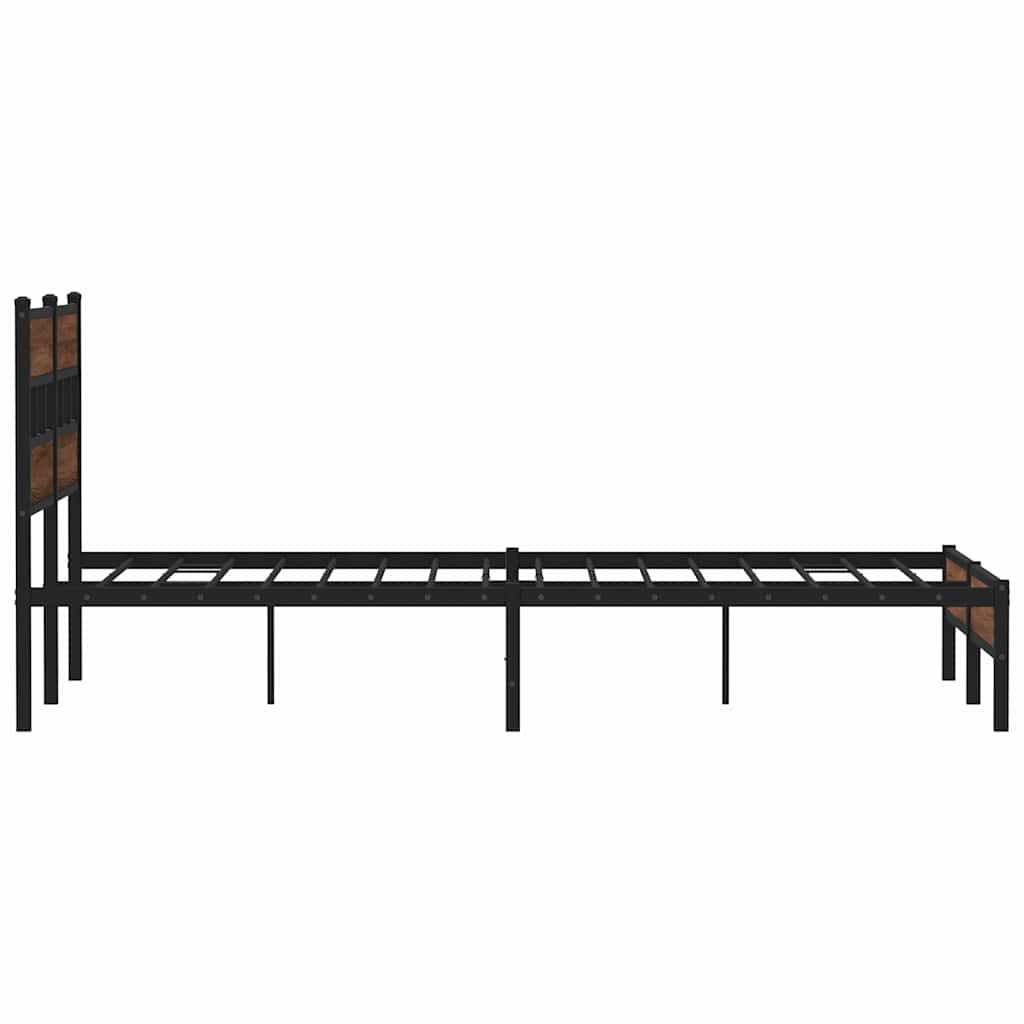Cadre de lit sans matelas chêne marron 150x200 cm - XIOS