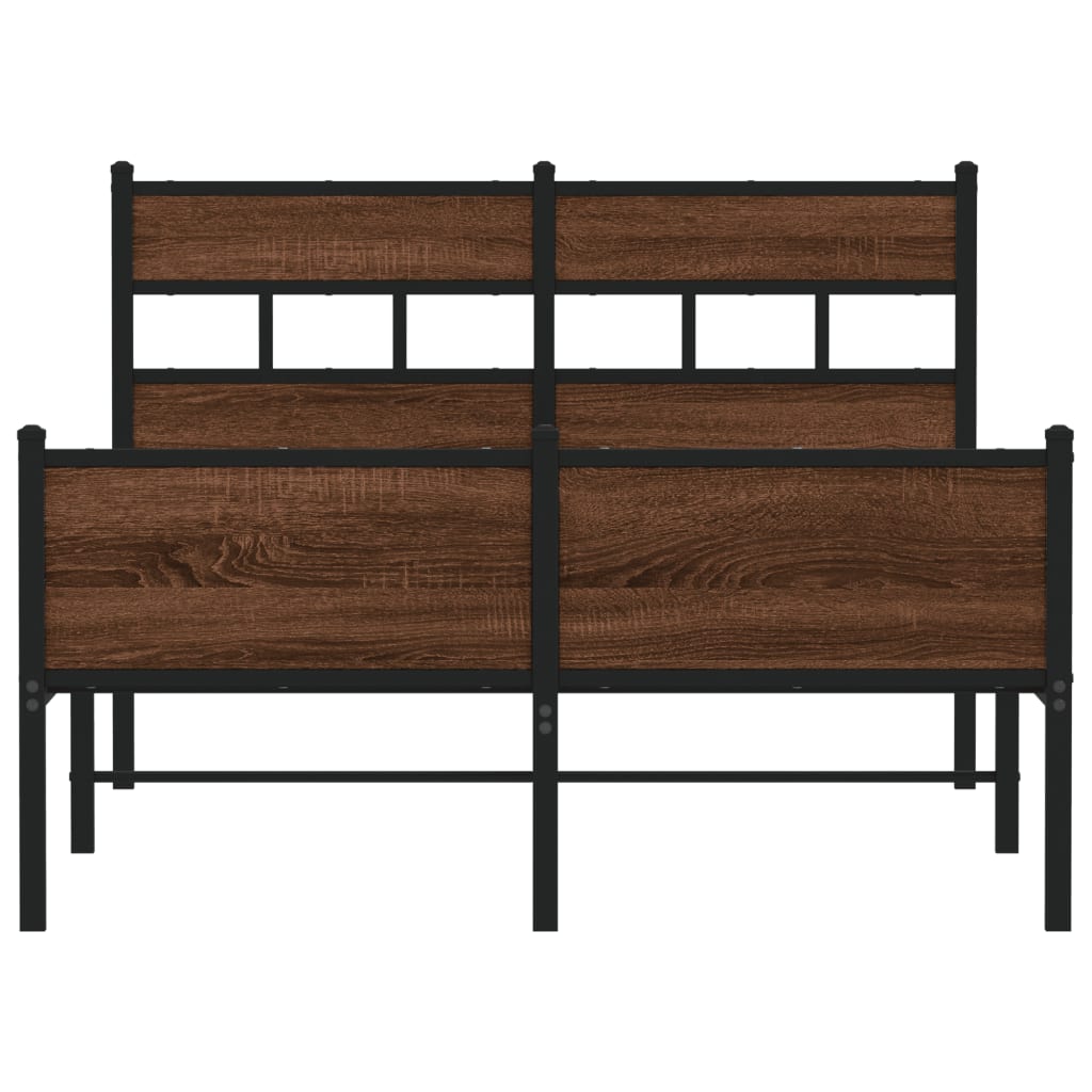 Cadre de lit sans matelas chêne marron 120x190 cm - XIOS