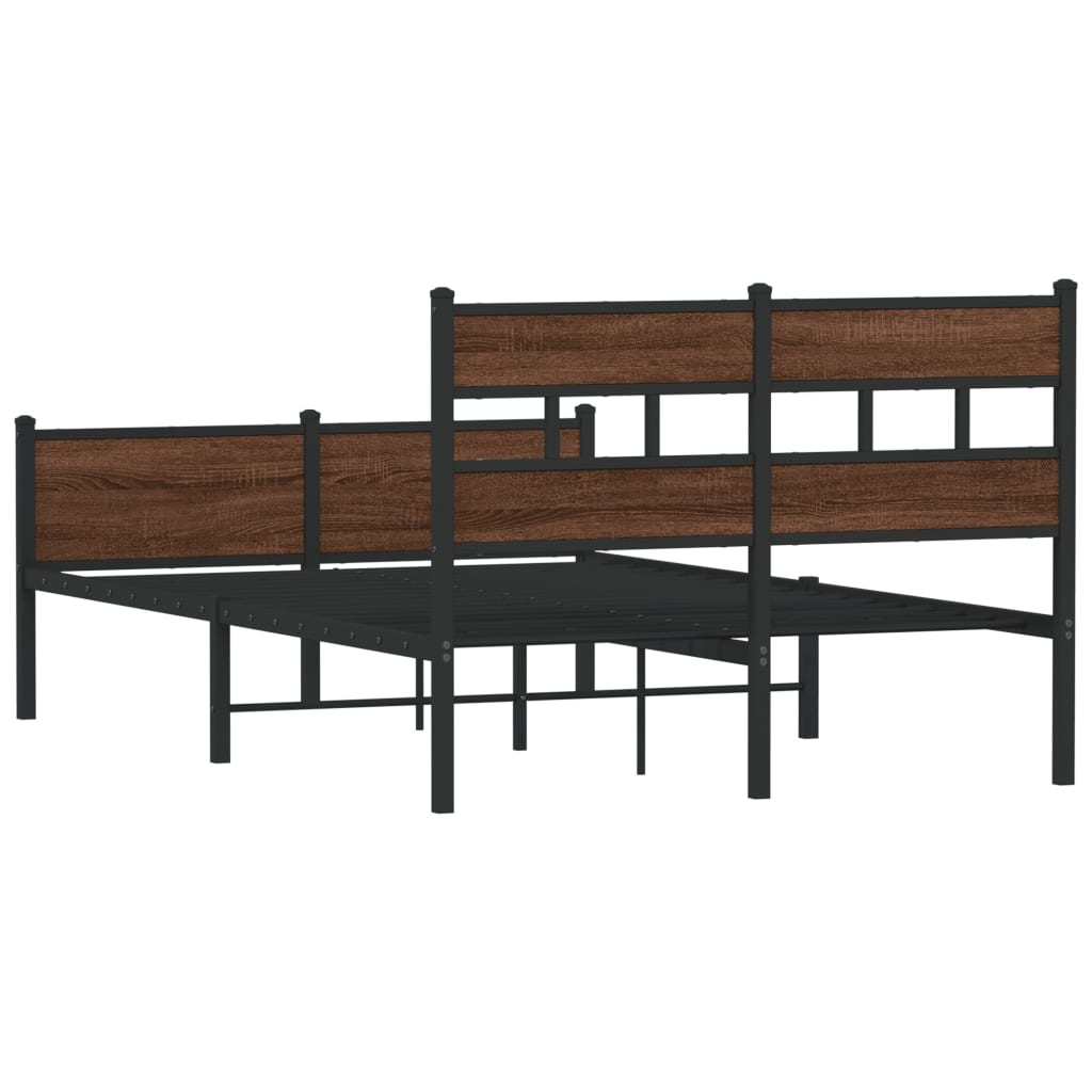 Cadre de lit sans matelas chêne marron 120x200 cm - XIOS