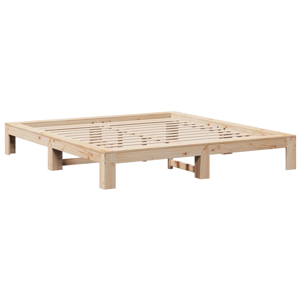 Cadre de lit sans matelas 200x200 cm bois massif de pin - XIOS