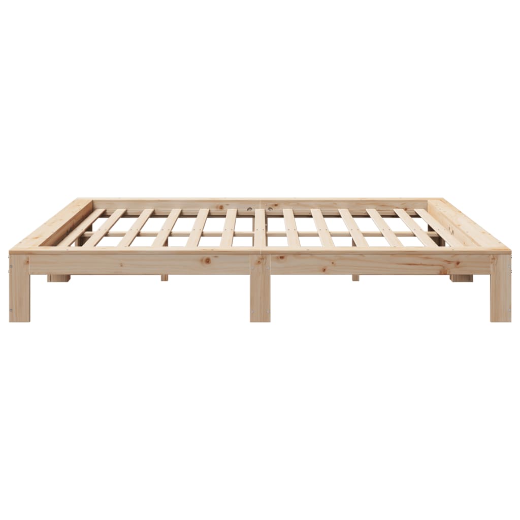Cadre de lit sans matelas 200x200 cm bois massif de pin - XIOS