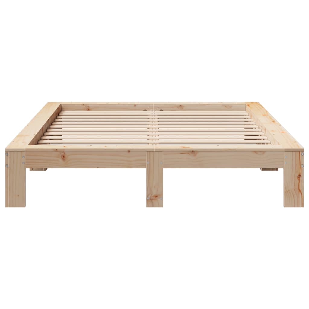 Cadre de lit sans matelas 140x200 cm bois massif de pin - XIOS