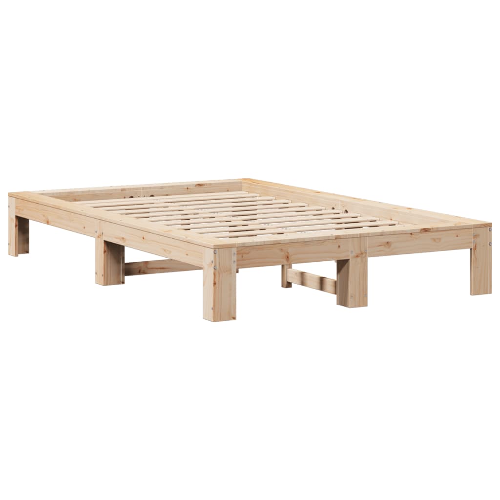 Cadre de lit sans matelas 120x190 cm bois de pin massif - XIOS