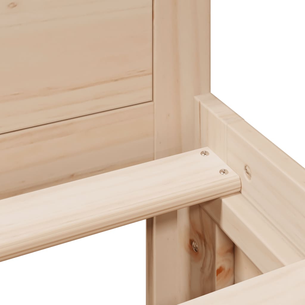 Cadre de lit sans matelas avec tête de lit 200x200 cm bois pin - XIOS