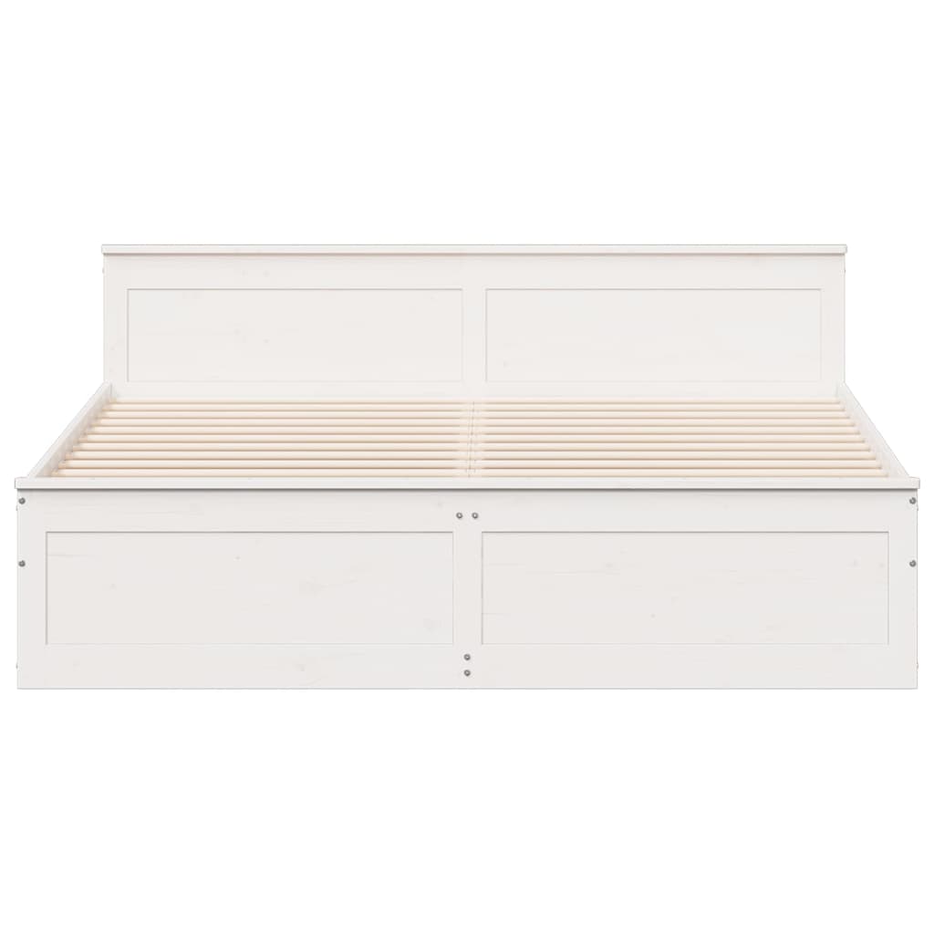 Cadre de lit sans matelas avec tête de lit 180x200 cm bois pin