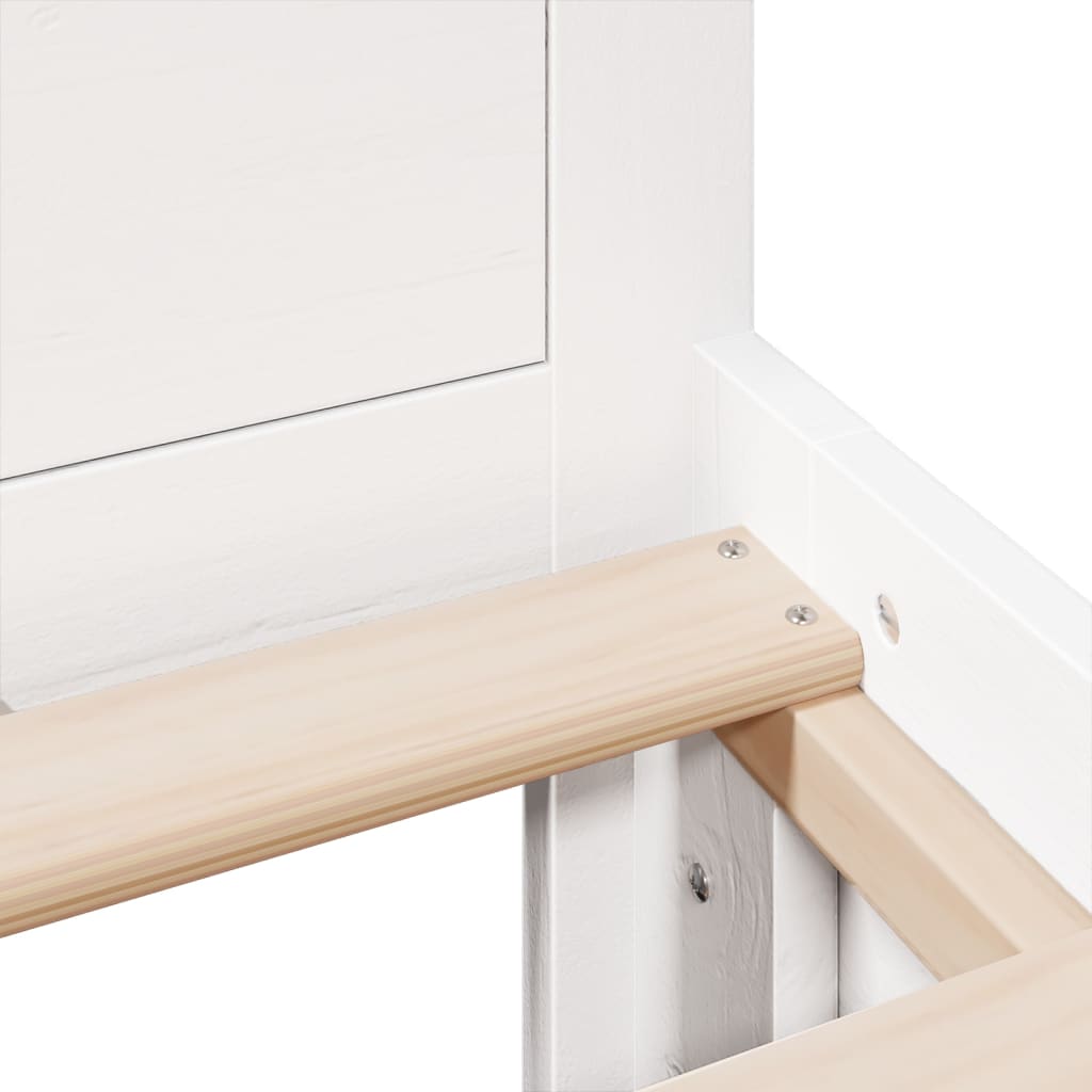 Cadre de lit sans matelas avec tête de lit 180x200 cm bois pin