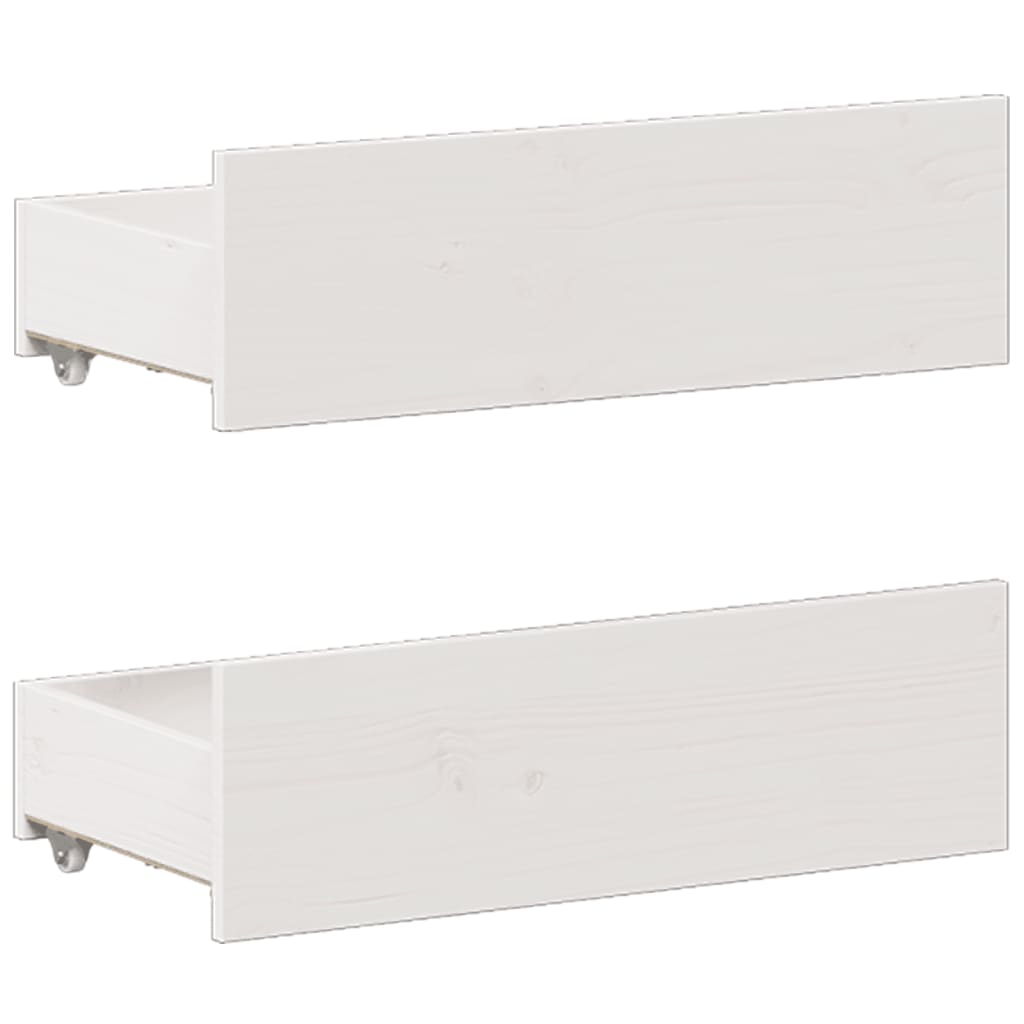 Cadre de lit sans matelas avec tête de lit blanc 150x200 cm pin - XIOS