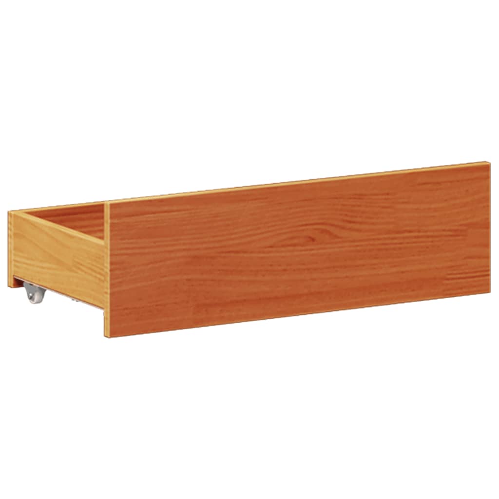Cadre de lit sans matelas avec tête de lit brun cire 140x200 cm - XIOS