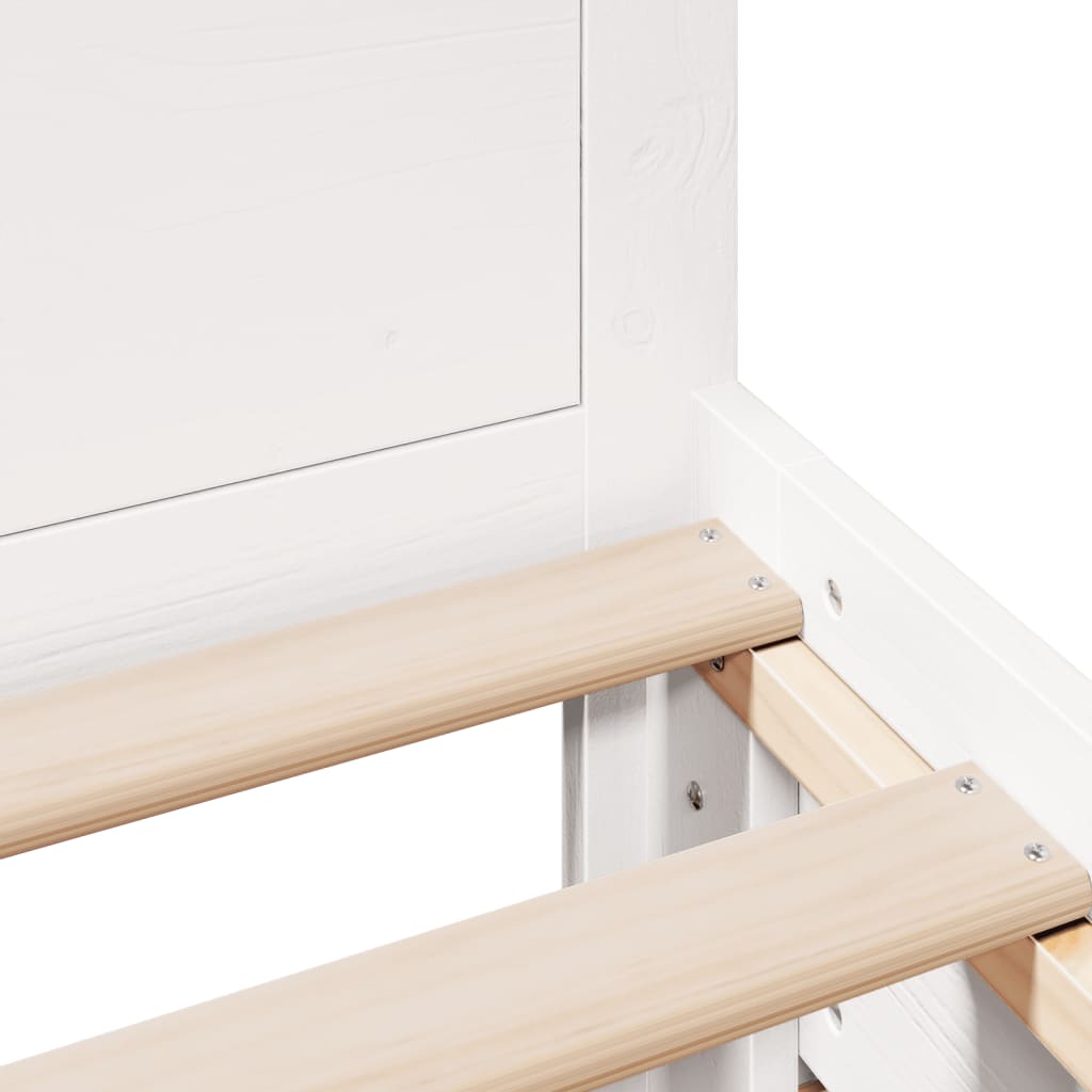 Cadre de lit sans matelas avec tête de lit 90x200cm bois de pin - XIOS