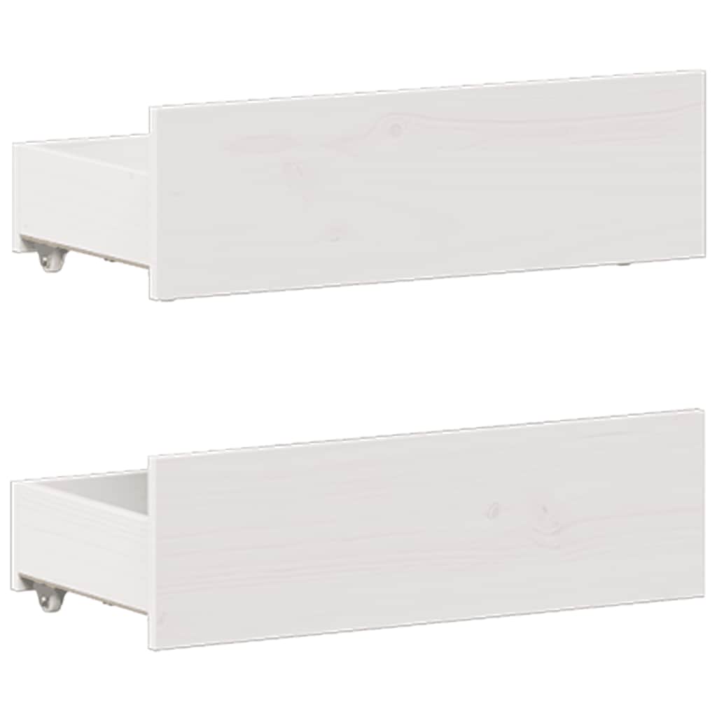 Cadre de lit sans matelas avec tête de lit blanc 120x190 cm pin
