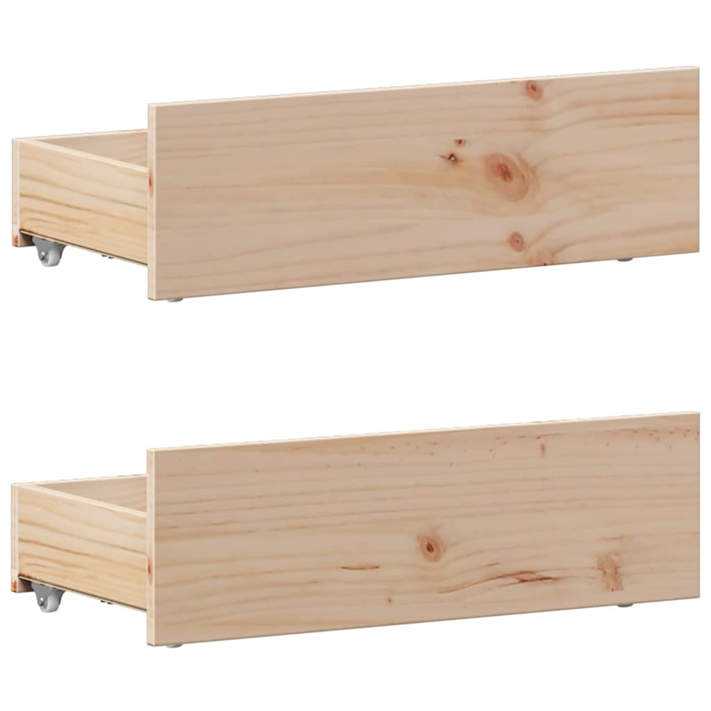 Cadre de lit sans matelas avec tête de lit 90x190 cm pin massif - XIOS