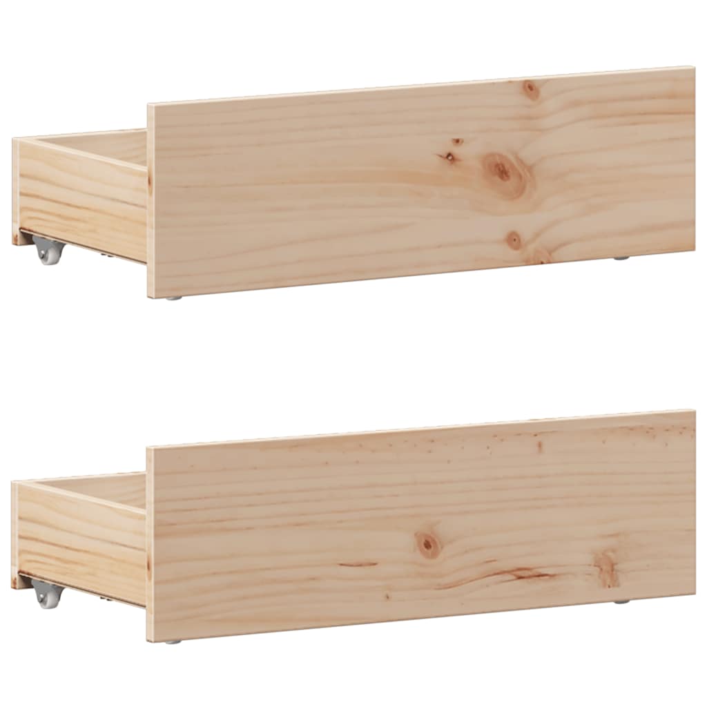 Cadre de lit sans matelas avec tête de lit 75x190 cm pin massif - XIOS