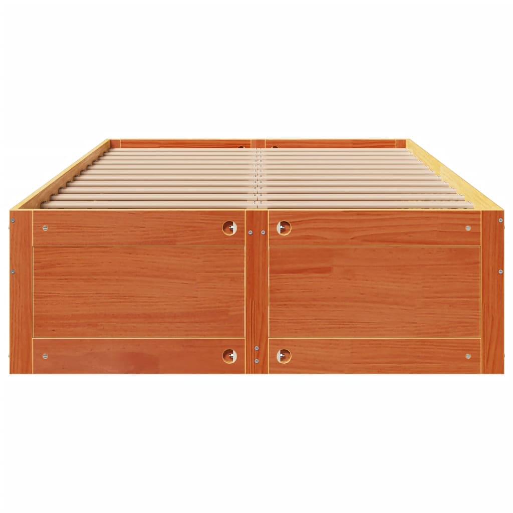 Cadre de lit sans matelas avec tiroirs 120x200 cm bois pin - XIOS
