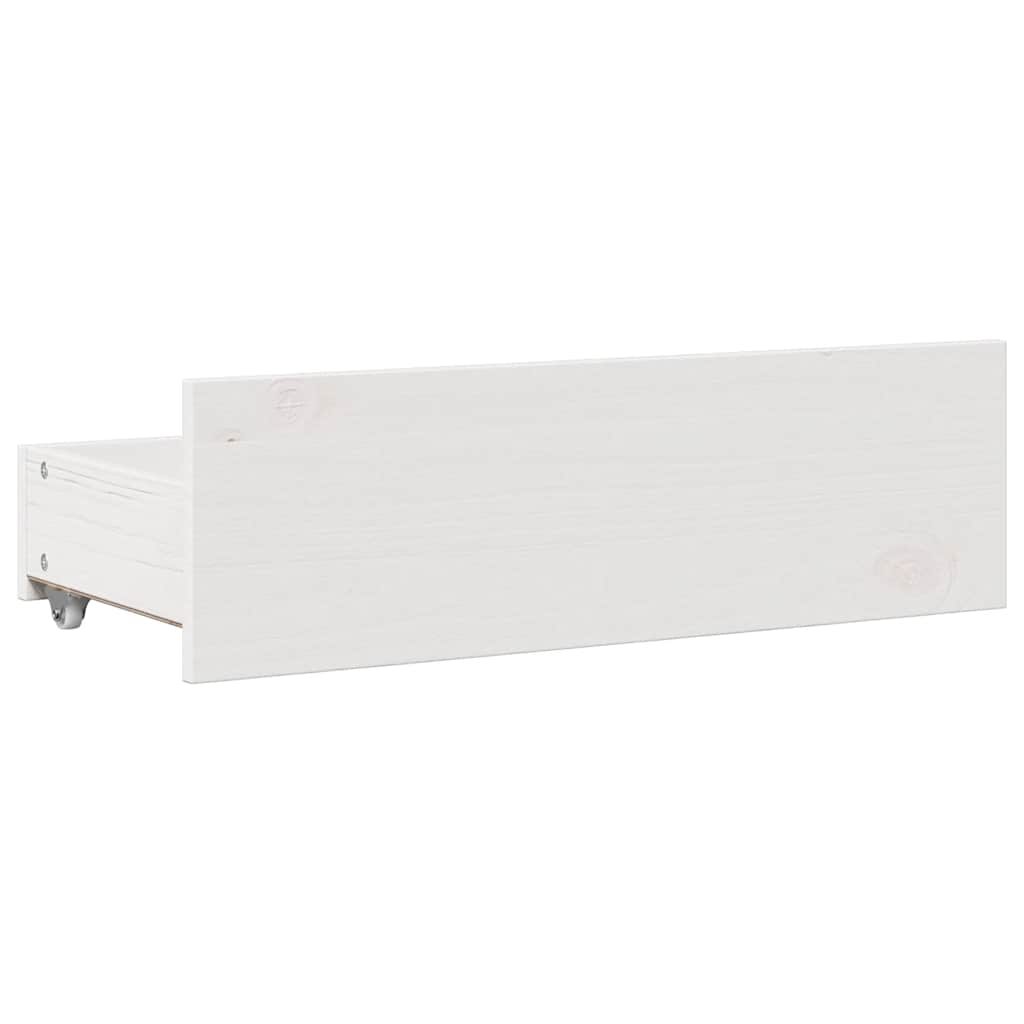 Cadre de lit sans matelas avec tiroirs 140x190 cm bois de pin - XIOS