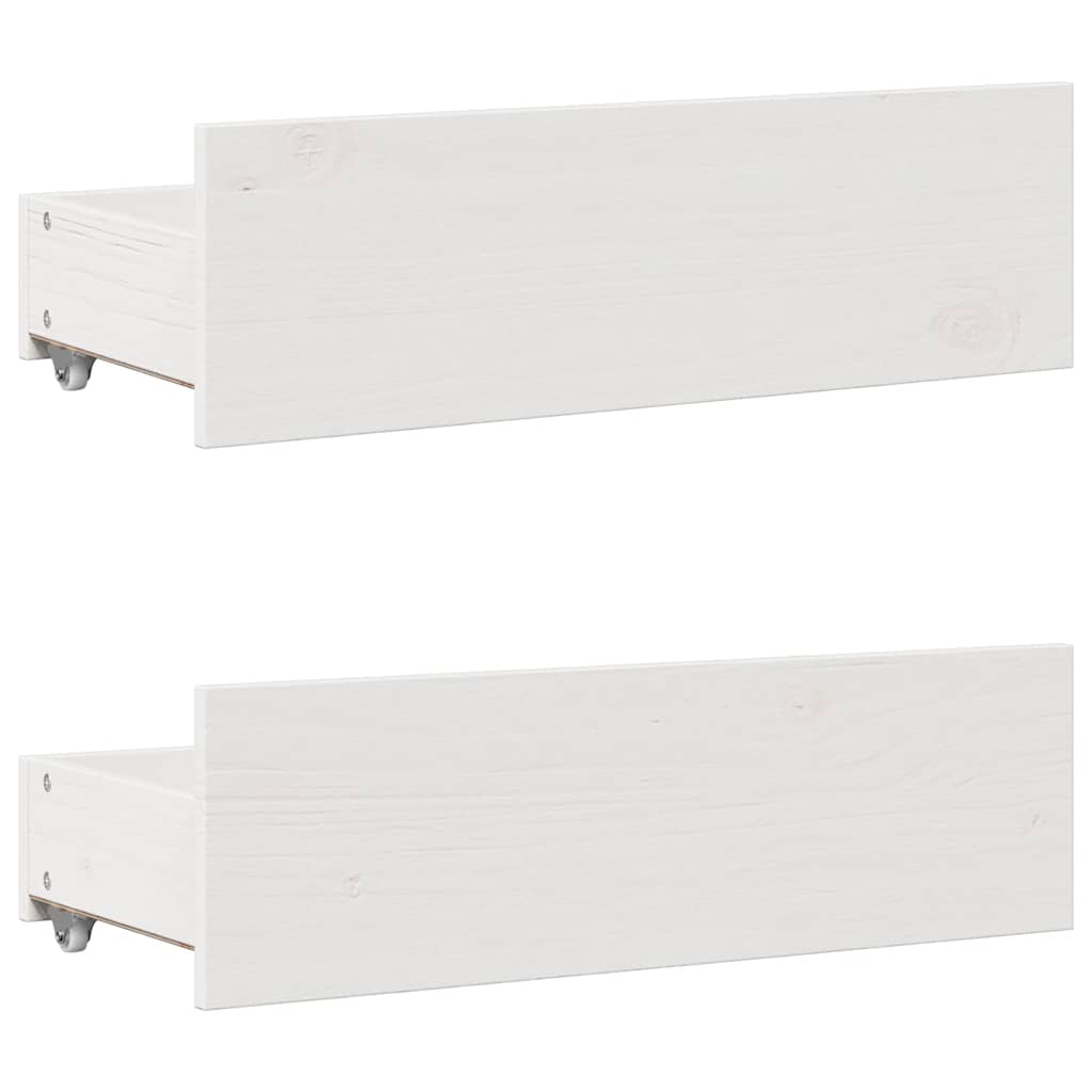 Cadre de lit sans matelas avec tiroirs 140x190 cm bois de pin - XIOS