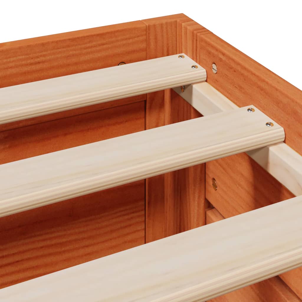 Cadre de lit sans matelas avec tiroirs 135x190 cm bois de pin - XIOS