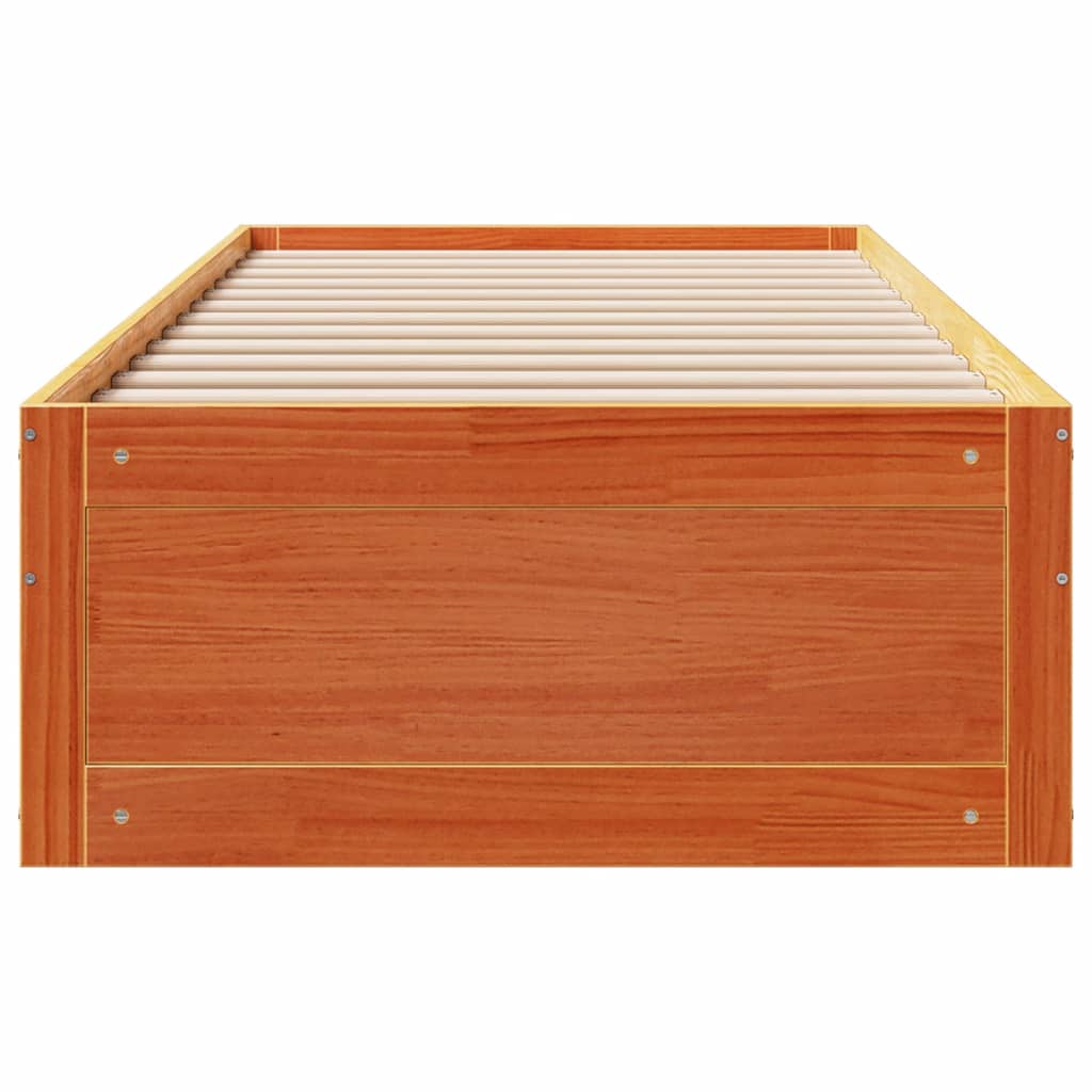 Cadre de lit sans matelas avec tiroirs 90x190 cm bois de pin - XIOS