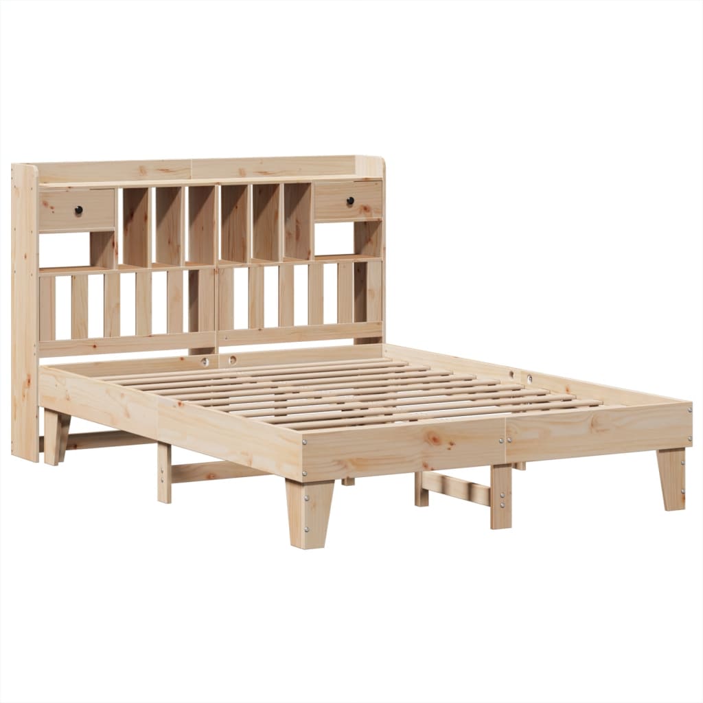 Cadre de lit sans matelas 140x200 cm bois massif de pin - XIOS