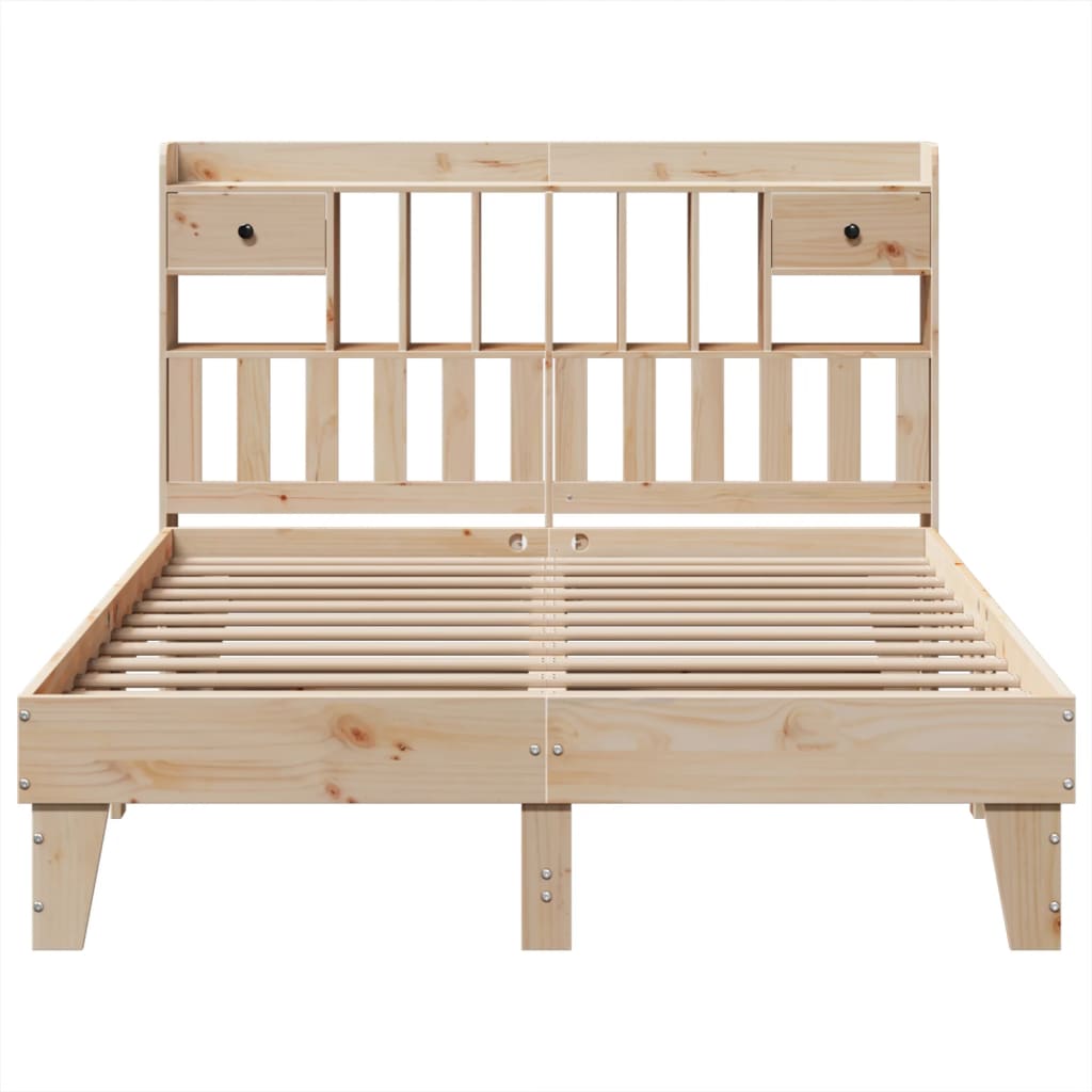 Cadre de lit sans matelas 140x200 cm bois massif de pin - XIOS
