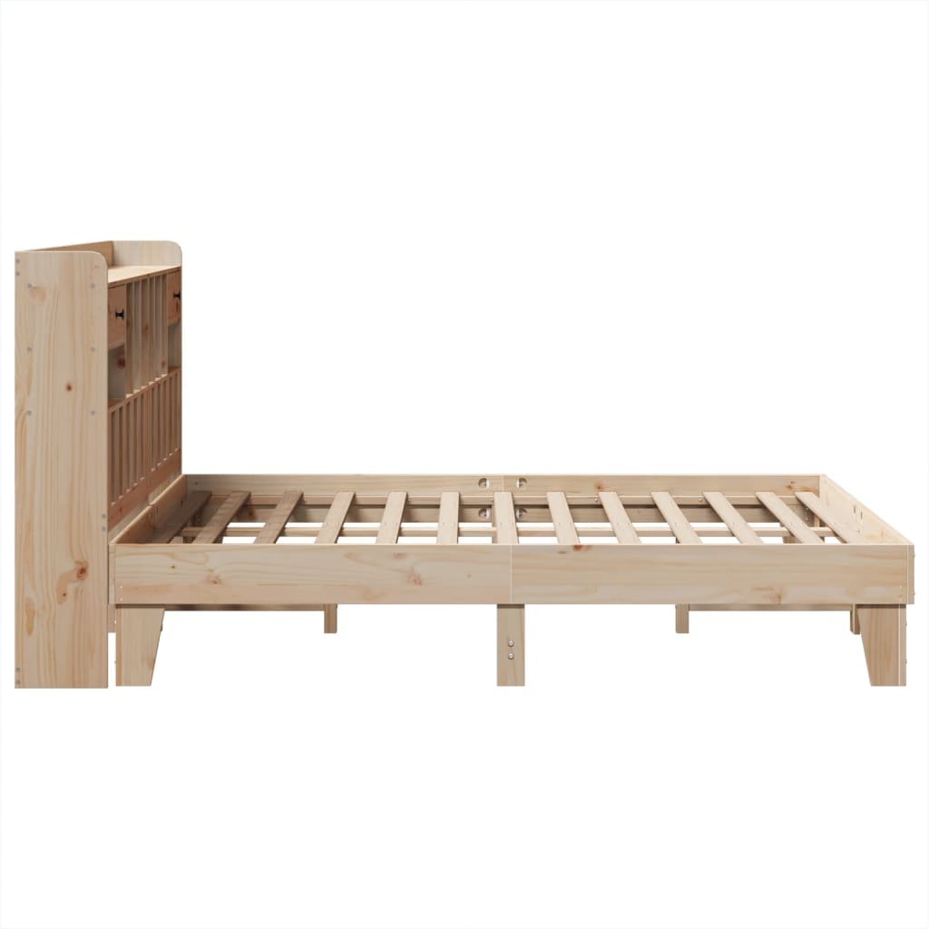 Cadre de lit sans matelas 140x200 cm bois massif de pin - XIOS