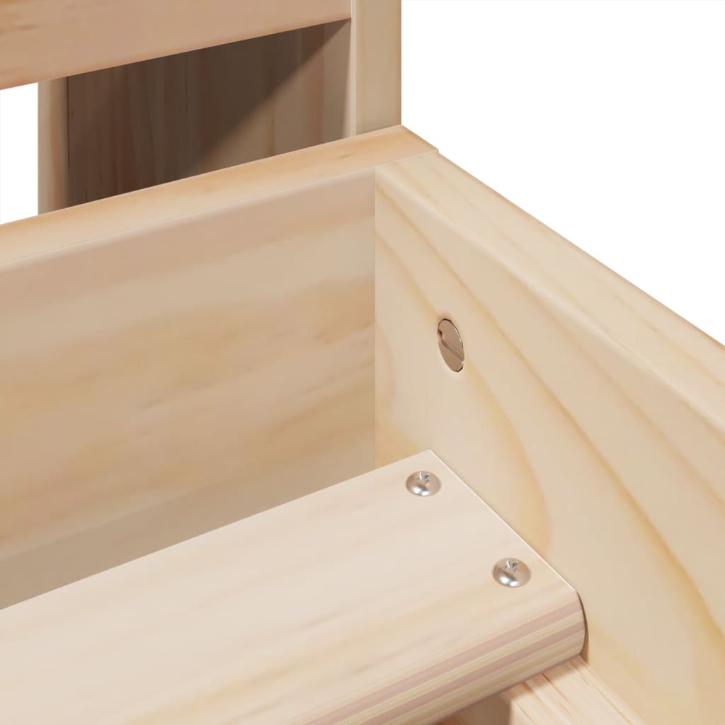 Cadre de lit sans matelas 90x200 cm bois de pin massif - XIOS