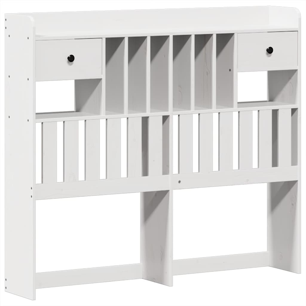 Cadre de lit sans matelas blanc 135x190 cm bois de pin massif - XIOS