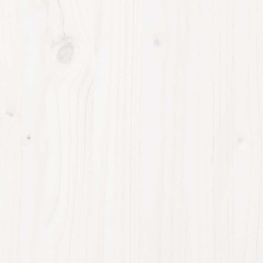 Cadre de lit sans matelas blanc 135x190 cm bois de pin massif - XIOS