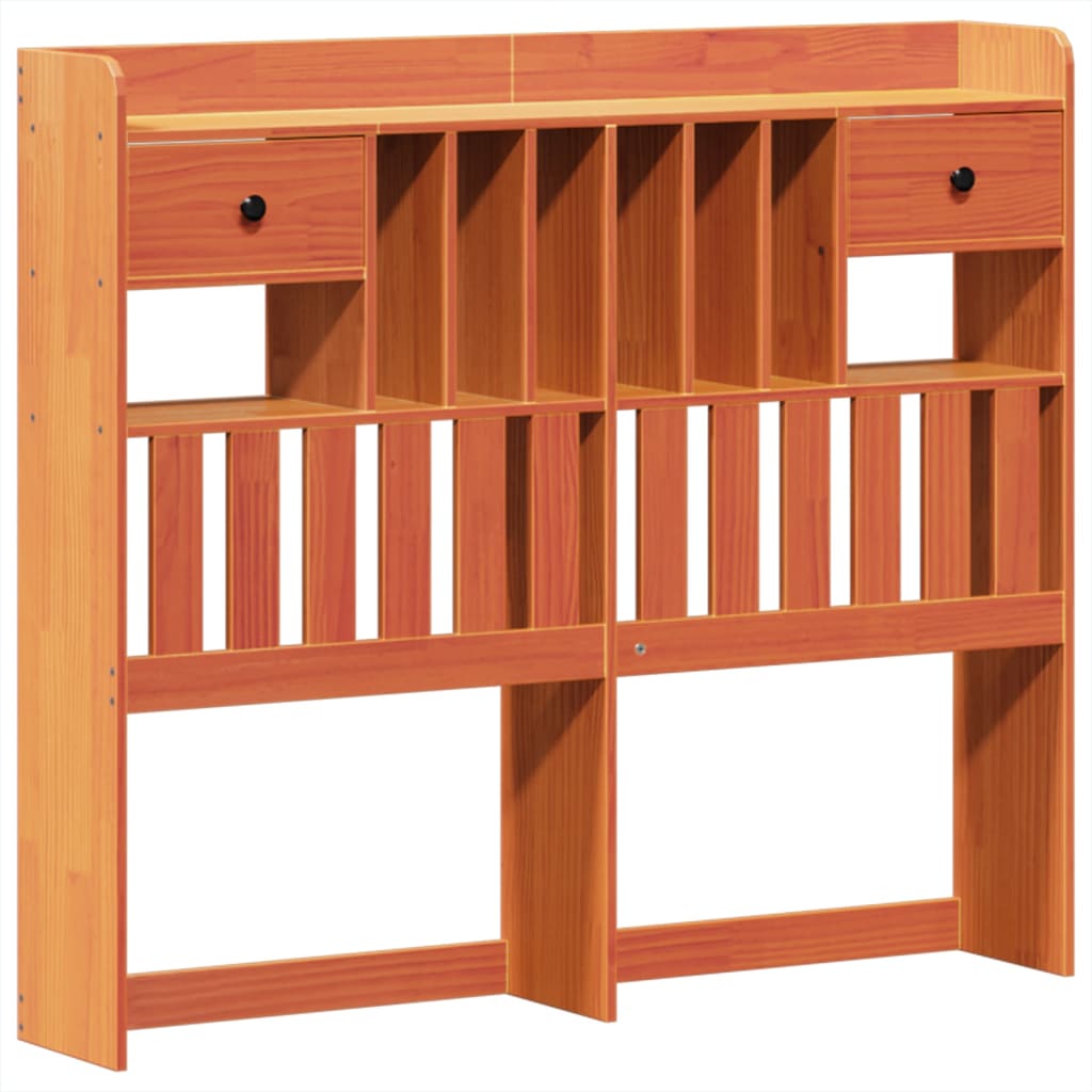 Cadre de lit sans matelas cire marron 135x190cm bois pin massif - XIOS