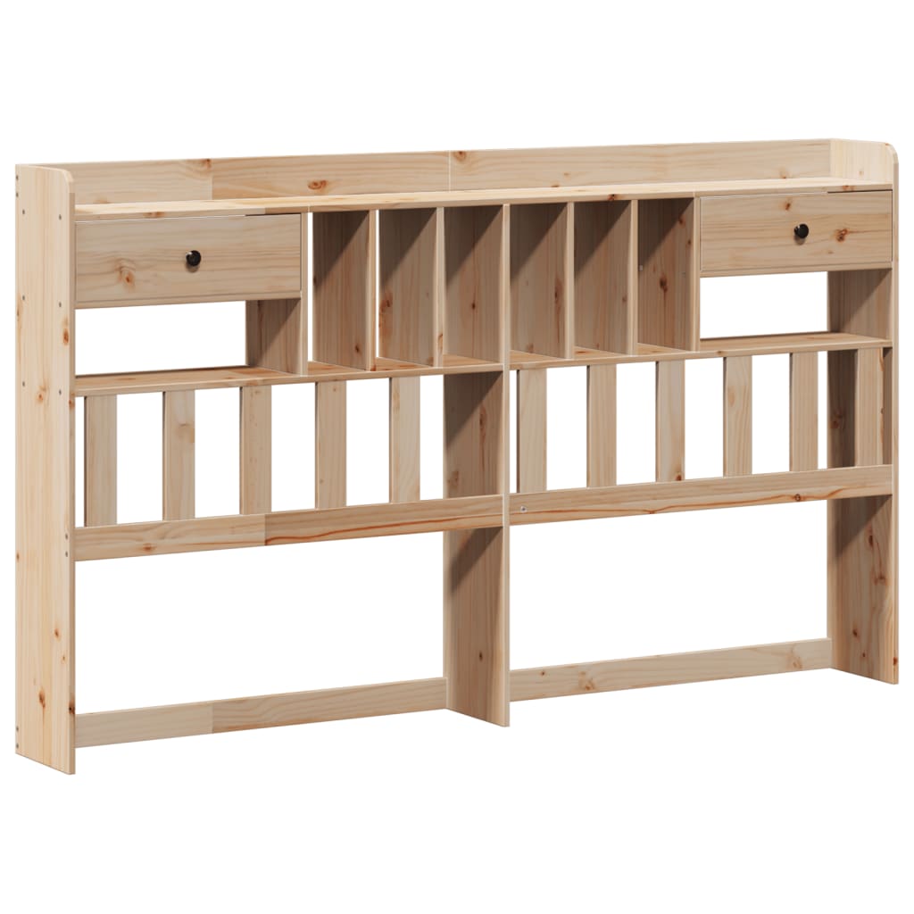 Lit bibliothèque sans matelas 180x200 cm bois massif de pin - XIOS