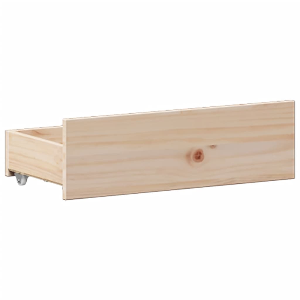Lit bibliothèque sans matelas 180x200 cm bois massif de pin - XIOS