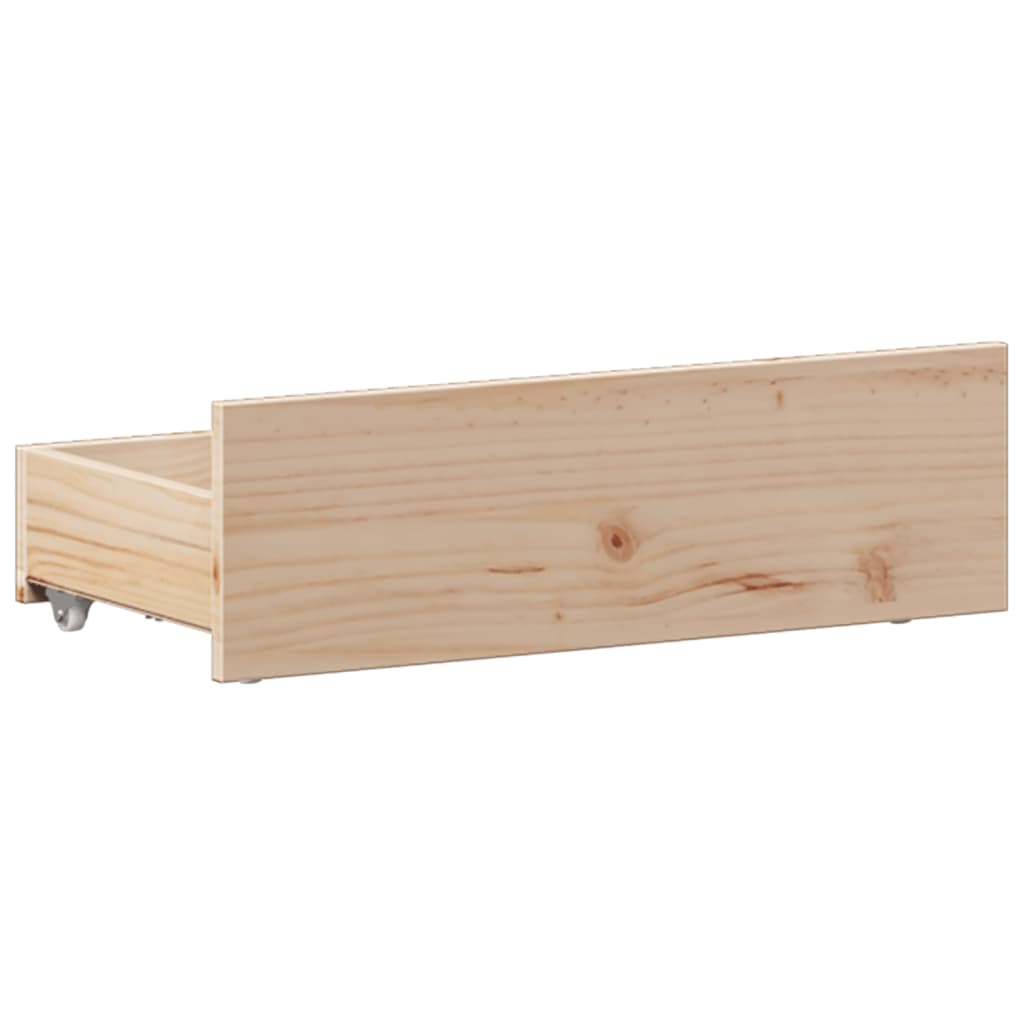 Lit bibliothèque sans matelas 90x200 cm bois de pin massif - XIOS