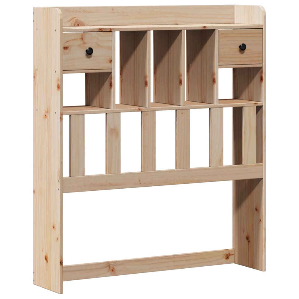 Lit bibliothèque sans matelas 90x190 cm bois de pin massif