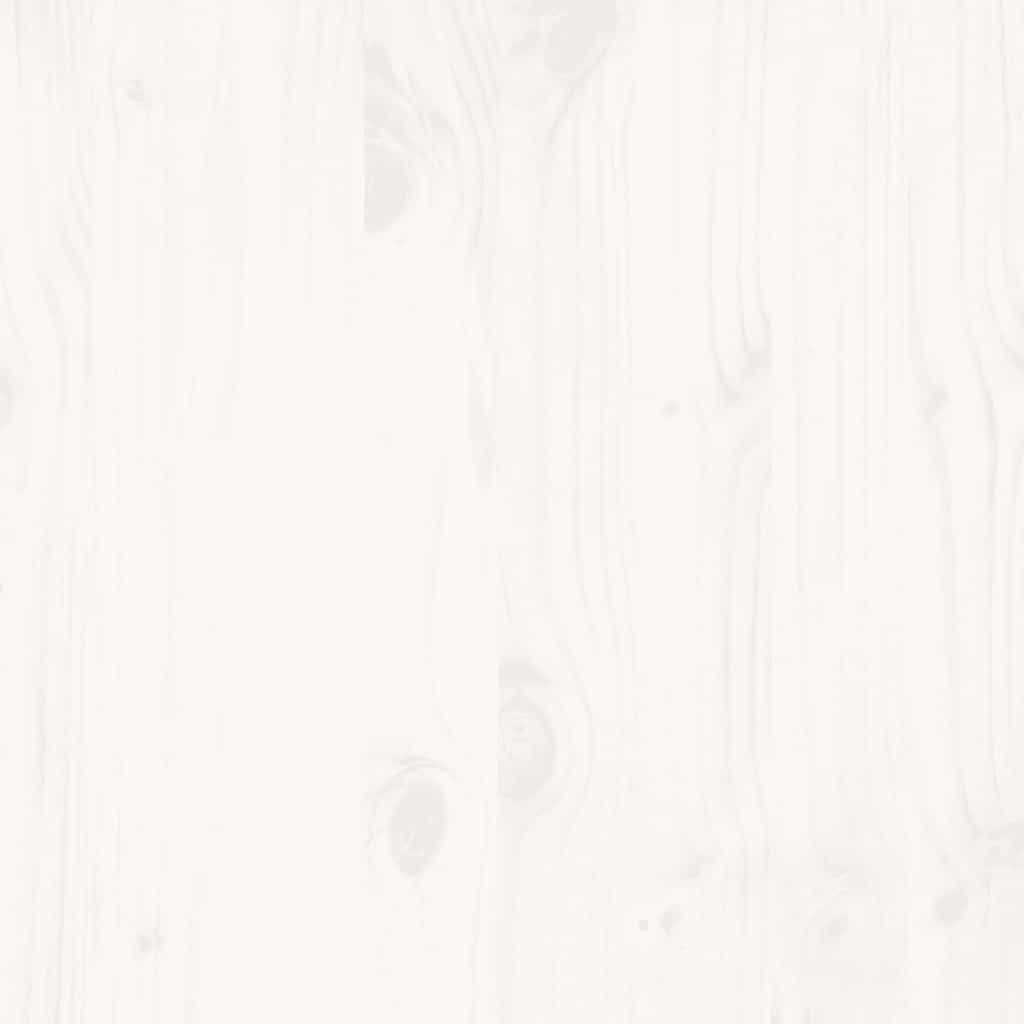 Cadre de lit sans matelas blanc 150x200 cm bois de pin massif - XIOS