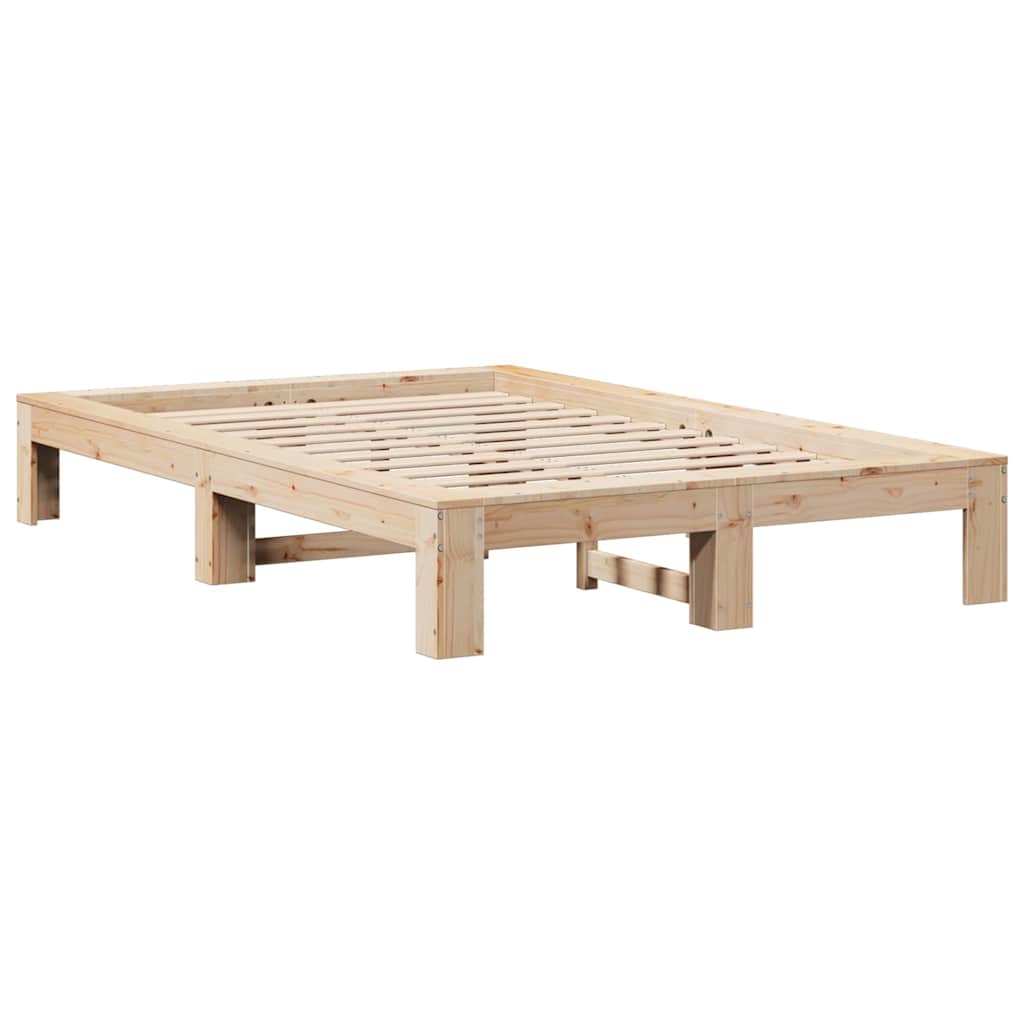 Cadre de lit sans matelas 120x200 cm bois de pin massif - XIOS