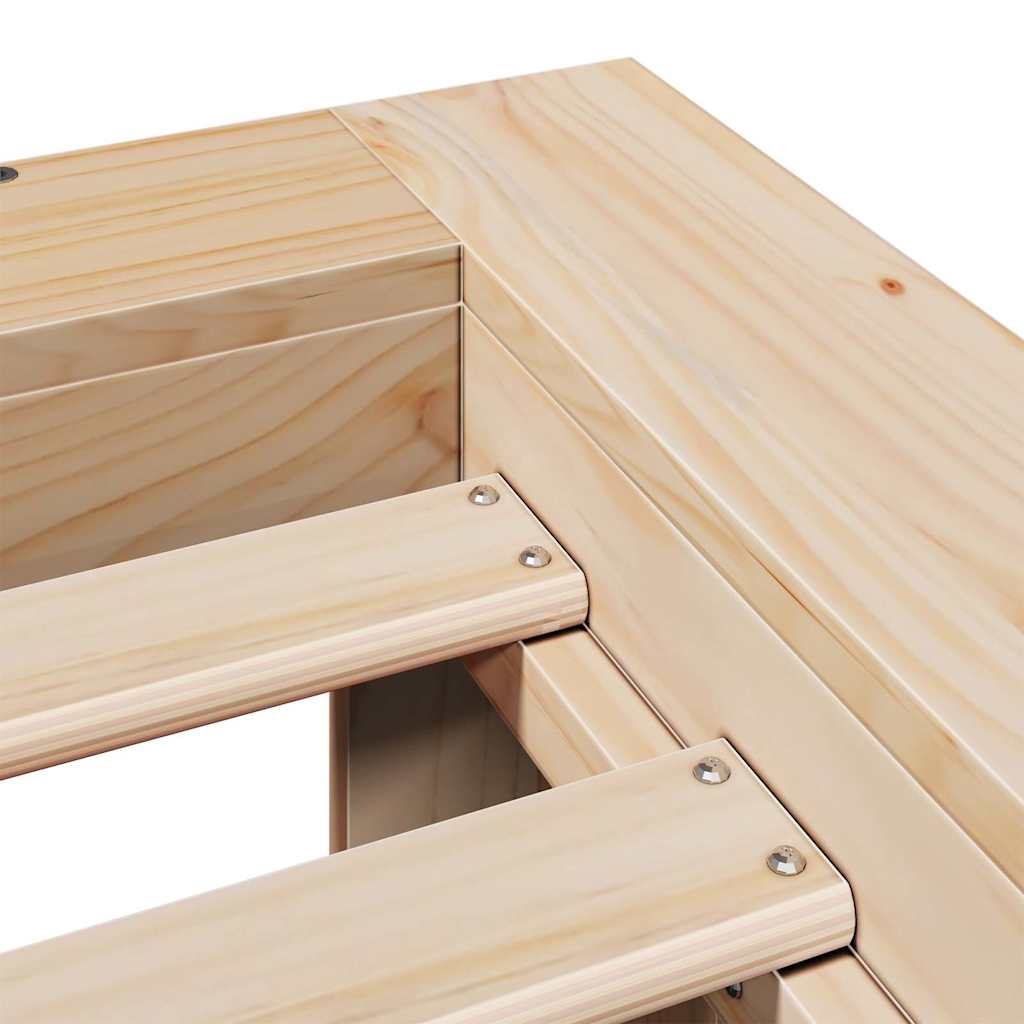 Cadre de lit sans matelas 140x190 cm bois de pin massif - XIOS