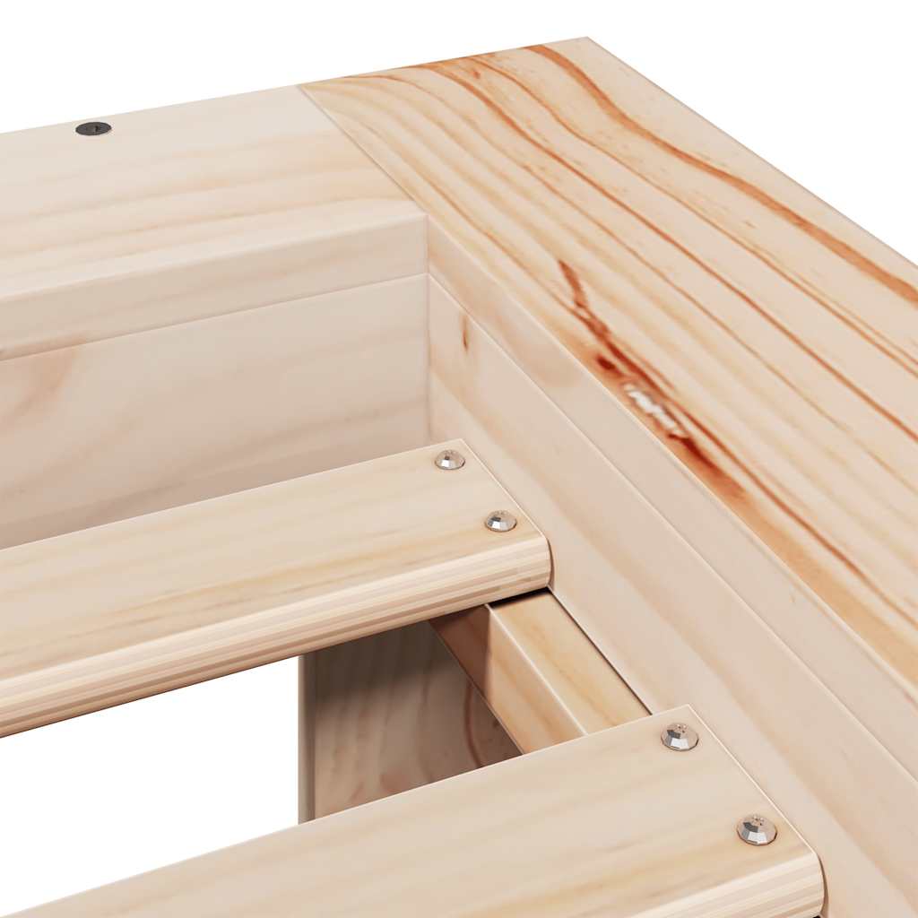 Cadre de lit sans matelas 90x190 cm bois de pin massif - XIOS