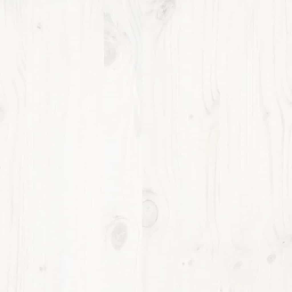 Cadre de lit sans matelas blanc 200x200 cm bois massif de pin - XIOS