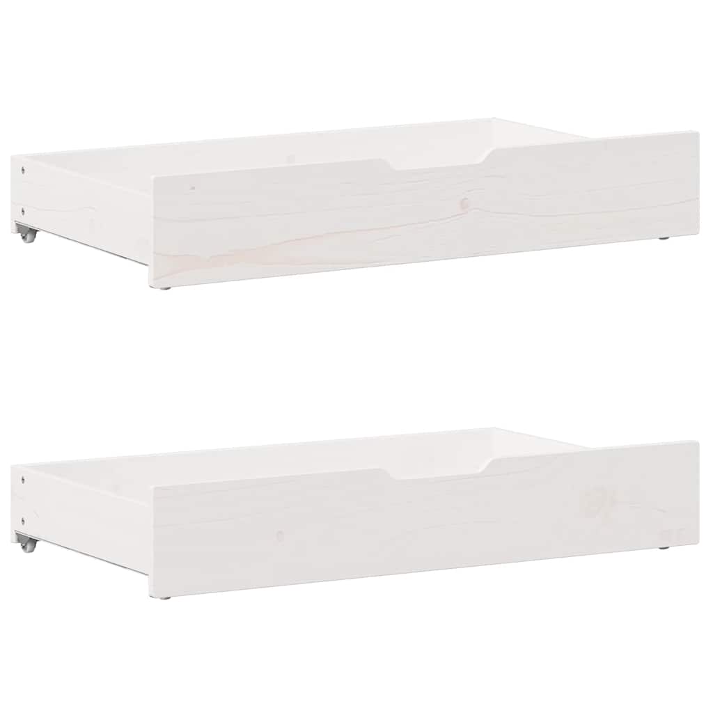 Cadre de lit sans matelas blanc 160x200 cm bois de pin massif - XIOS