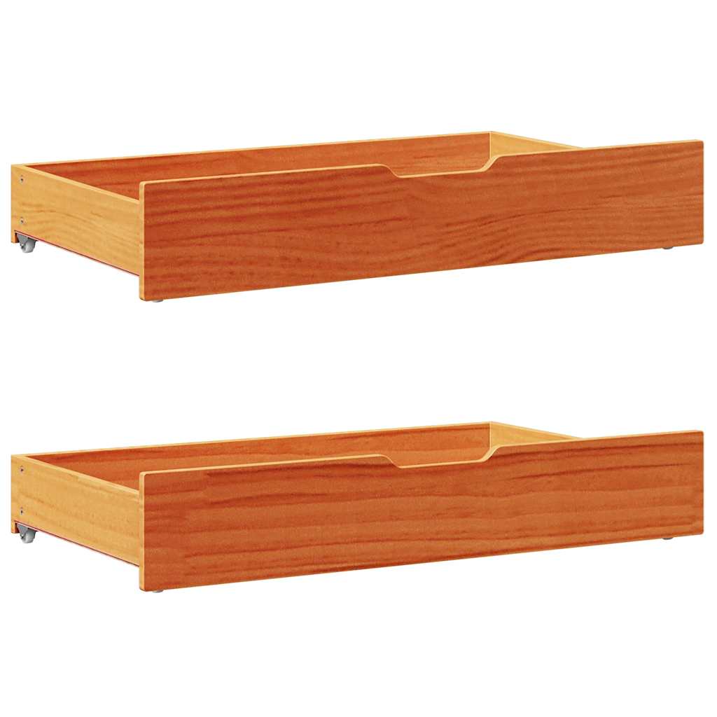 Cadre de lit sans matelas cire marron 150x200cm bois pin massif - XIOS